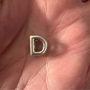 D Charm-For Bracelet-The Letter D is Two sided initial, Stainless steel nwt